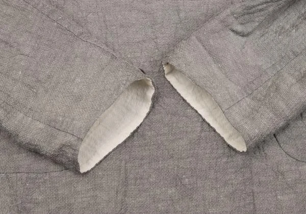 ジルサンダーJIL SANDER リネンダブルフェイスジャケット ライトグレー38 K-153401_005
