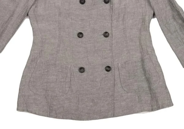 ジルサンダーJIL SANDER リネンダブルフェイスジャケット ライトグレー38 K-153401_007