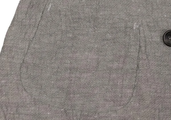ジルサンダーJIL SANDER リネンダブルフェイスジャケット ライトグレー38 K-153401_009