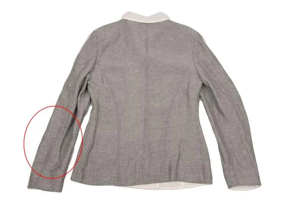 ジルサンダーJIL SANDER リネンダブルフェイスジャケット ライトグレー38 K-153401_013