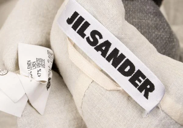 ジルサンダーJIL SANDER リネンダブルフェイスジャケット ライトグレー38 K-153401_017