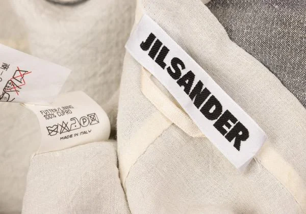 ジルサンダーJIL SANDER リネンダブルフェイスジャケット ライトグレー38 K-153401_018