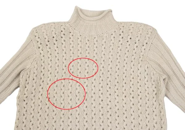 ジルサンダーJIL SANDER カシミヤローゲージハイネックニットセーター ライトベージュM位 K-153404_003