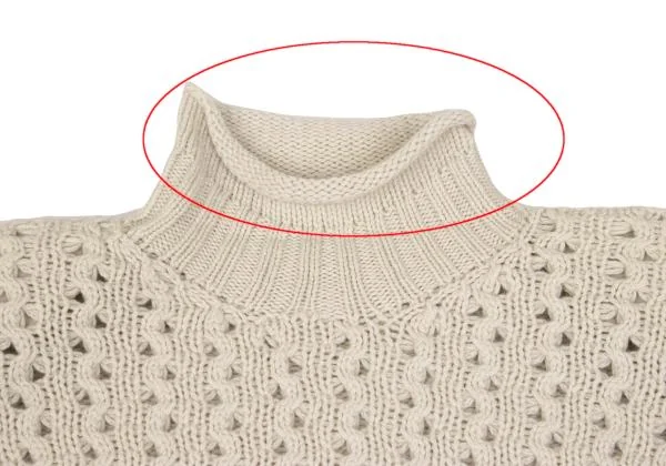 ジルサンダーJIL SANDER カシミヤローゲージハイネックニットセーター ライトベージュM位 K-153404_006