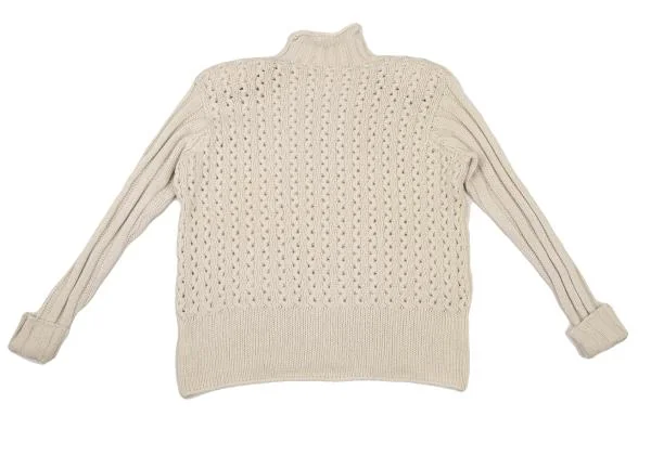 ジルサンダーJIL SANDER カシミヤローゲージハイネックニットセーター ライトベージュM位 K-153404_016