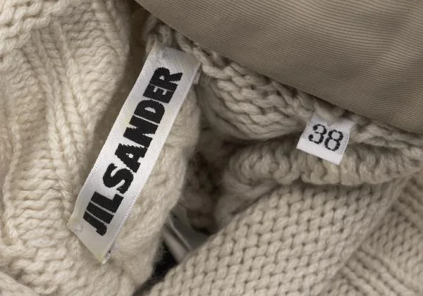 ジルサンダーJIL SANDER カシミヤローゲージハイネックニットセーター ライトベージュM位 K-153404_019