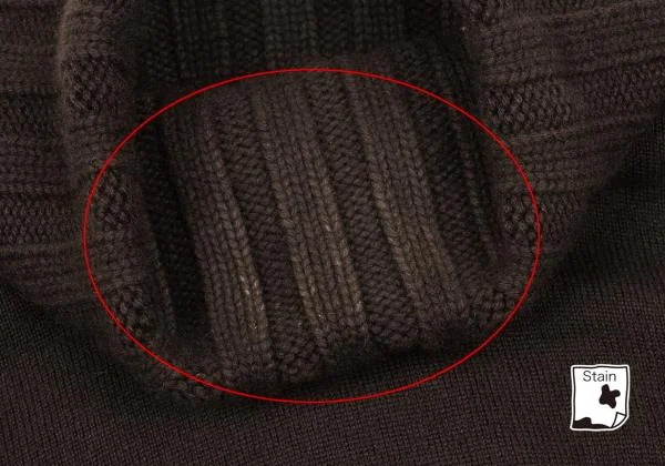 JIL SANDER Cashmere Switching Turtleneck Knit Sweater K-153405_008