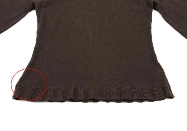 JIL SANDER Cashmere Switching Turtleneck Knit Sweater K-153405_012
