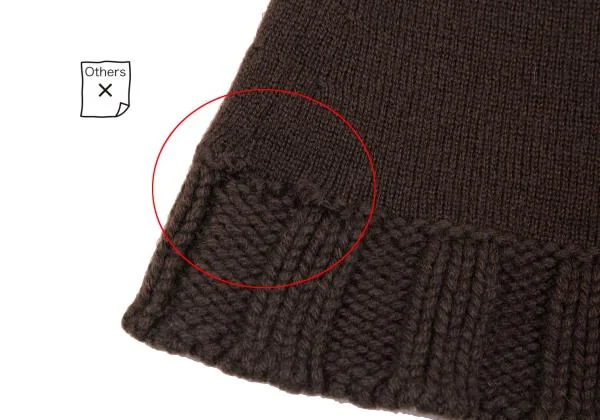 JIL SANDER Cashmere Switching Turtleneck Knit Sweater K-153405_013