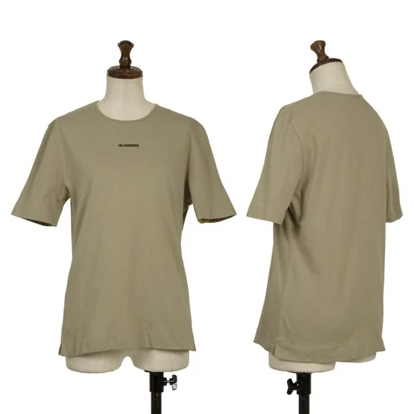 ジルサンダーJIL SANDER ポイントロゴプリントTシャツ カーキ カーキL K-153412_001