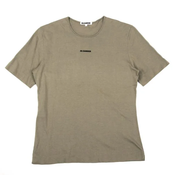 ジルサンダーJIL SANDER ポイントロゴプリントTシャツ カーキ カーキL K-153412_002