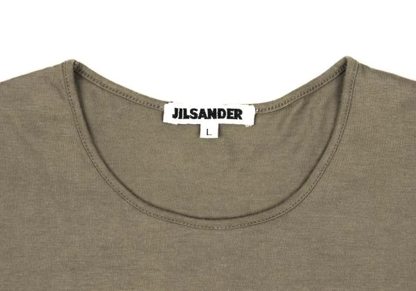 ジルサンダーJIL SANDER ポイントロゴプリントTシャツ カーキ カーキL K-153412_004