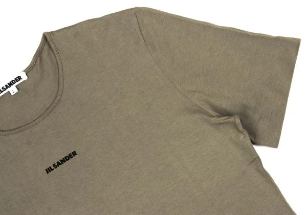 ジルサンダーJIL SANDER ポイントロゴプリントTシャツ カーキ カーキL K-153412_006