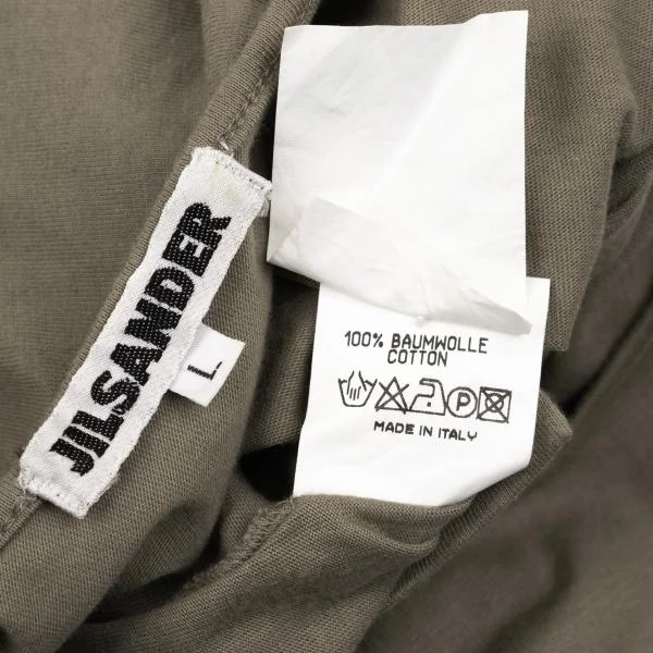 ジルサンダーJIL SANDER ポイントロゴプリントTシャツ カーキ カーキL K-153412_015