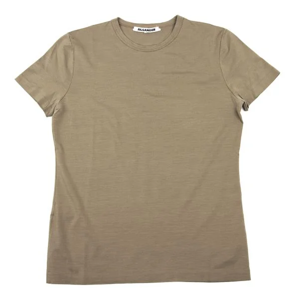 ジルサンダーJIL SANDER クルーネックストレッチTシャツ カーキL K-153413_002