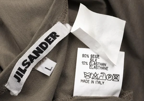 ジルサンダーJIL SANDER クルーネックストレッチTシャツ カーキL K-153413_009