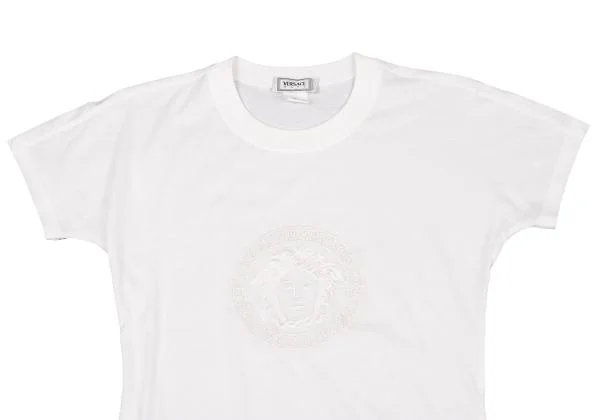 ヴェルサーチVERSACE メデューサ刺繍Tシャツ オフM位 K-153424_003