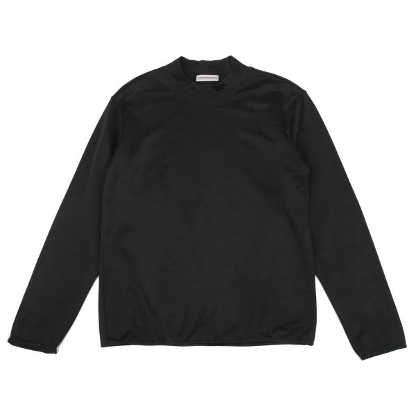 ISSEY MIYAKE MEN Cotton Poly Mock Neck T shirt Black L K-153474_001