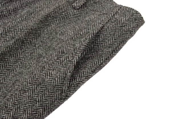 ISSEY MIYAKE MEN Wool Herringbone Tweed Pleated Design Pants K-153490_004