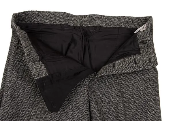 ISSEY MIYAKE MEN Wool Herringbone Tweed Pleated Design Pants K-153490_008