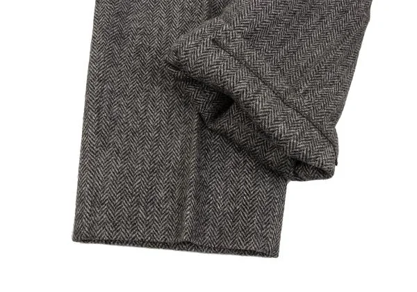 ISSEY MIYAKE MEN Wool Herringbone Tweed Pleated Design Pants K-153490_012