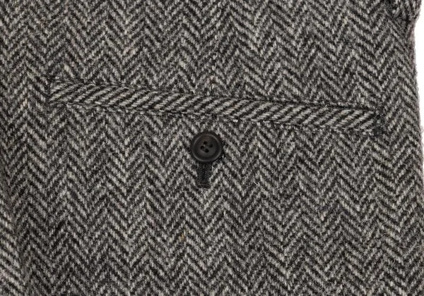 ISSEY MIYAKE MEN Wool Herringbone Tweed Pleated Design Pants K-153490_015