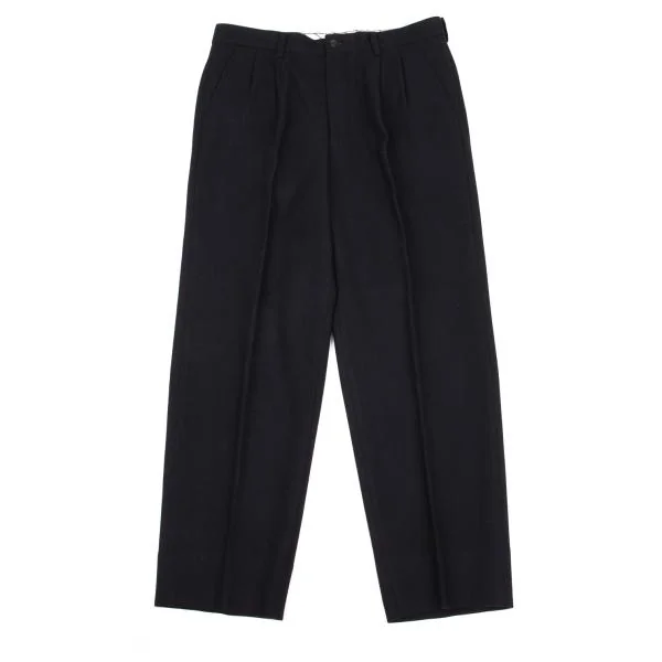 ISSEY MIYAKE MEN Wool Tuck Pants Navy XL K-153493_001