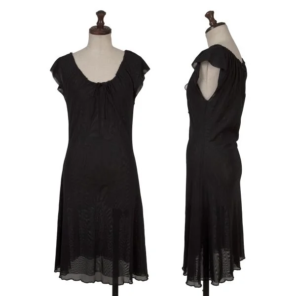 Jean Paul GAULTIER FEMME Mesh String Neck Sleeveless Dress Black 40 K-153542_001