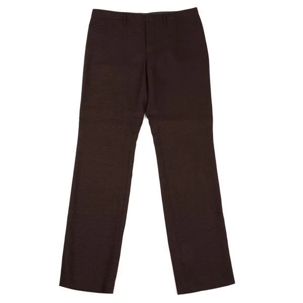 Jean Paul GAULTIER FEMME Wool Blend Pin Dot Pants Brown 42 K-153545_001