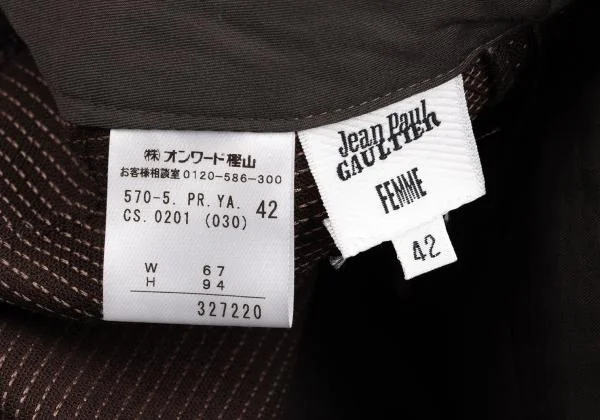 Jean Paul GAULTIER FEMME Wool Blend Pin Dot Pants K-153545_014