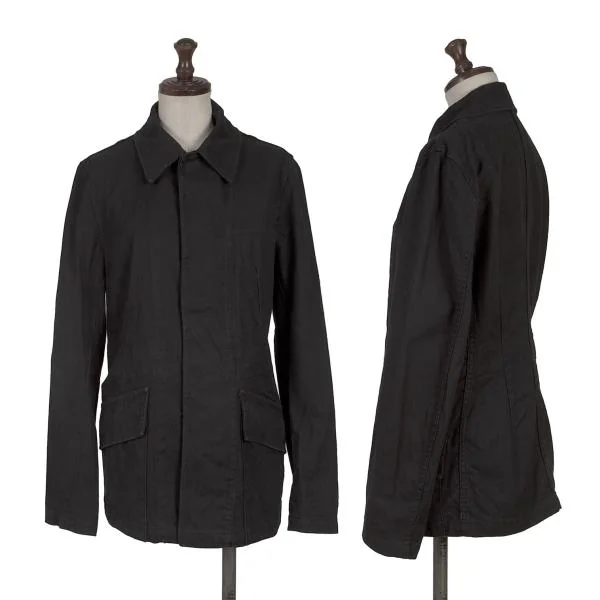 zucca Washed Cotton Jacket Black 0 K-153557_001