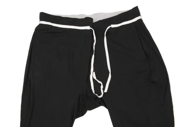 HELMUT LANG Rayon Waist Cord Tuck Stretch Cropped Pants K-153562_002