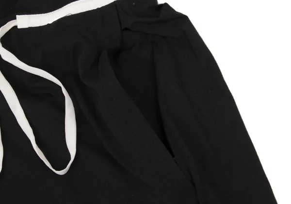 HELMUT LANG Rayon Waist Cord Tuck Stretch Cropped Pants K-153562_005