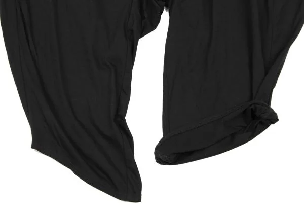 HELMUT LANG Rayon Waist Cord Tuck Stretch Cropped Pants K-153562_009