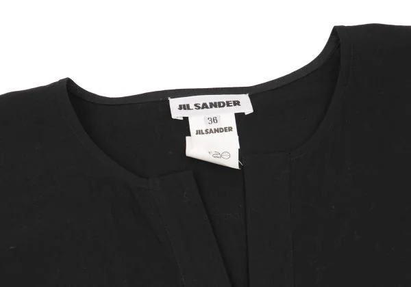 JIL SANDER Front Hook Collarless Shirt K-153563_004