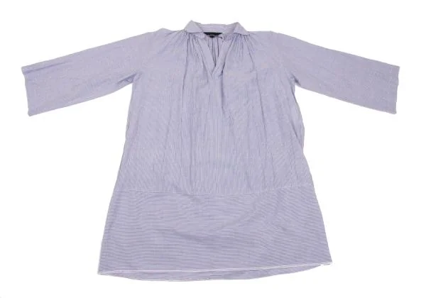 トリココムデギャルソンtricot COMME des GARCONS コットンストライプスキッパーワンピース 青白S K-153573_002