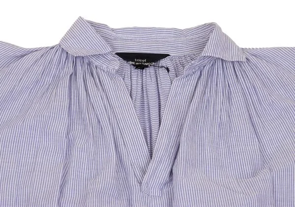 トリココムデギャルソンtricot COMME des GARCONS コットンストライプスキッパーワンピース 青白S K-153573_004