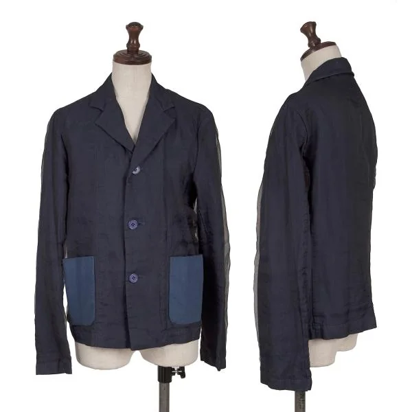 tricot COMME des GARCONS Silk Layered 2way Jacket Navy,Blue S-M K-153576_001