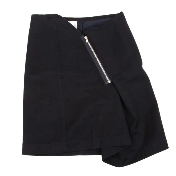 COMME des GARCONS Rayon Cotton Front Zip Design Skirt K-153581_002