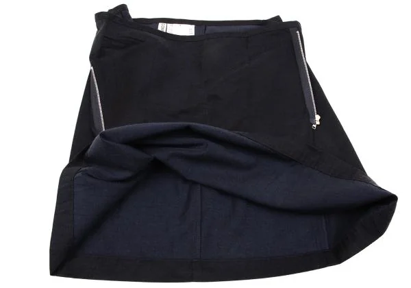 COMME des GARCONS Rayon Cotton Front Zip Design Skirt K-153581_010