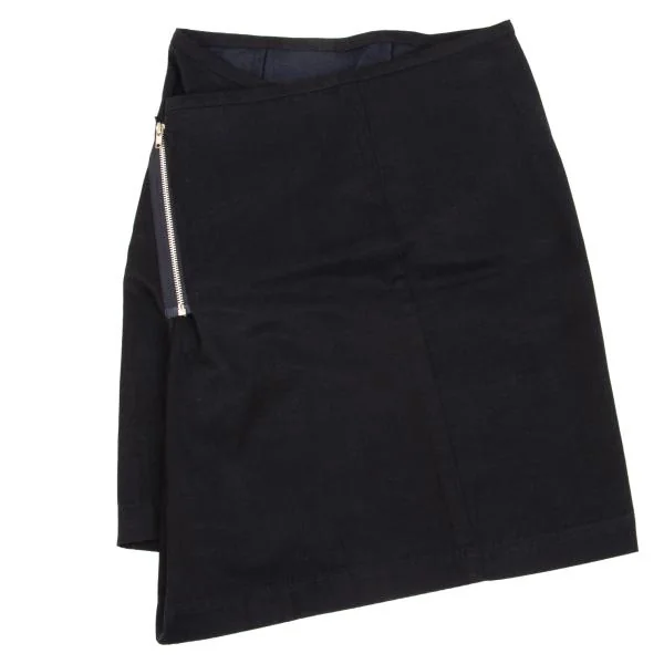 COMME des GARCONS Rayon Cotton Front Zip Design Skirt K-153581_011