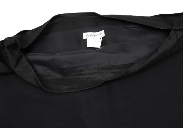 Yohji Yamamoto FEMME Silk Switching Mohair Cotton Skirt K-153612_006