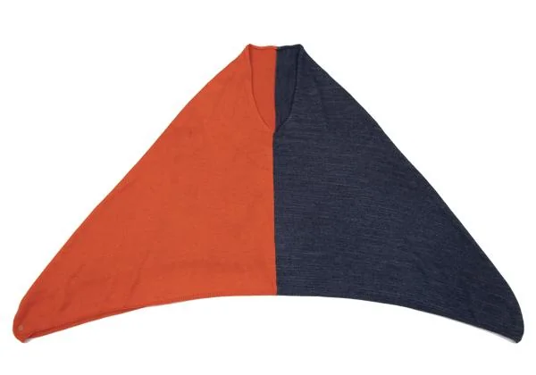 Unbranded Bicolor Knit Poncho K-153616_002