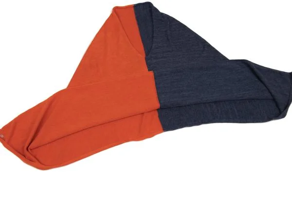 Unbranded Bicolor Knit Poncho K-153616_009