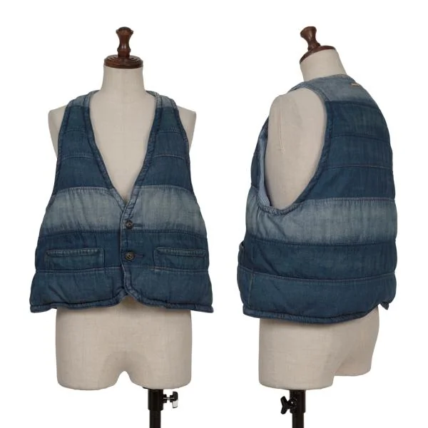 45rpm 45R Badou-R Switching Denim Down Vest  Indigo 2 K-153624_001