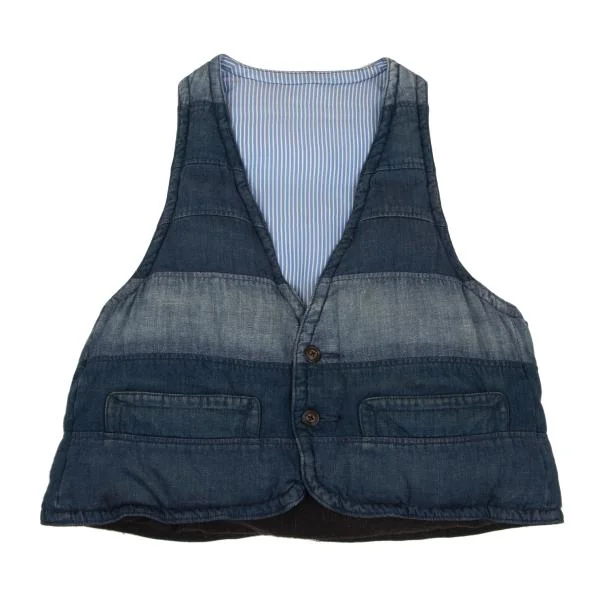 45rpm 45R Badou-R Switching Denim Down Vest K-153624_002