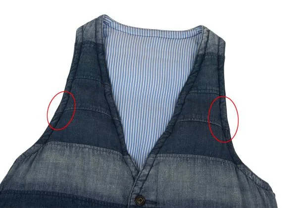 45rpm 45R Badou-R Switching Denim Down Vest K-153624_003
