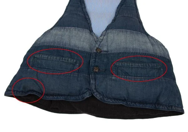 45rpm 45R Badou-R Switching Denim Down Vest K-153624_008