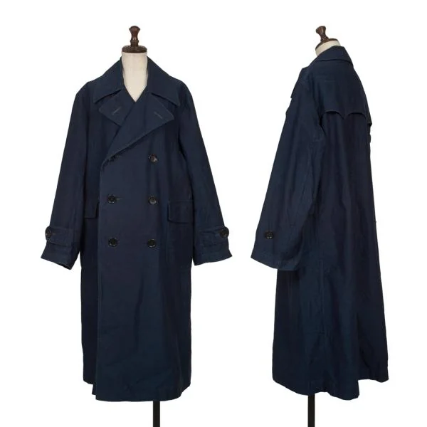 45rpm 45R Indigo Dyeing Double-breasted Coat Navy 1 K-153632_001