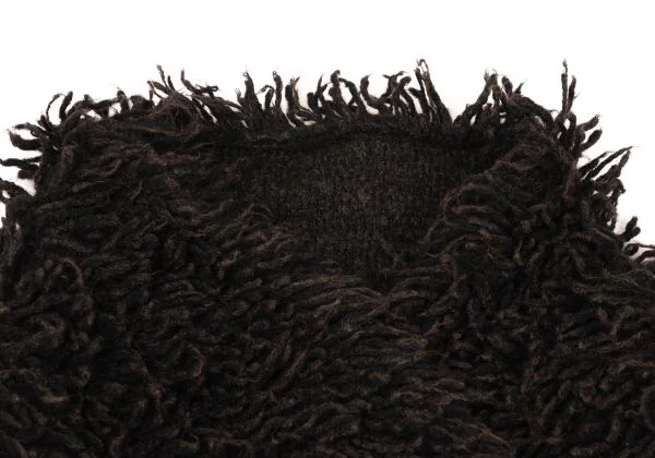 コムデギャルソンCOMME des GARCONS フリンジボタンレスニットベスト 焦げ茶M位 K-153637_004